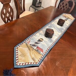 Vintage Lighthouse Tapestry Table Runner Decor